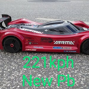 221kph/137mph 💪🤪🤪🤪 finally past the 200kph🇩🇰😎 Arrma Limitless GT XLX2 goes fast... Speedrun Denmark